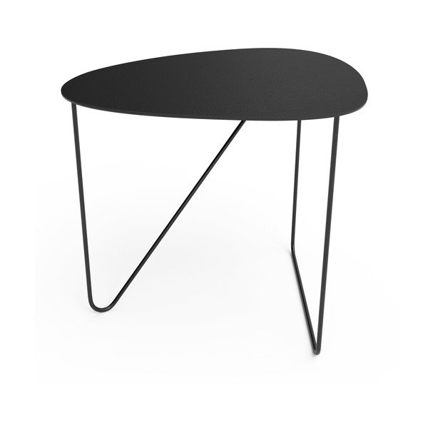 Tavolino da salotto nero in metallo 44x50 cm Curve L Bull – LIND DNA
