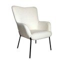 Poltrona bianca in tessuto bouclé Glasgow - House Nordic