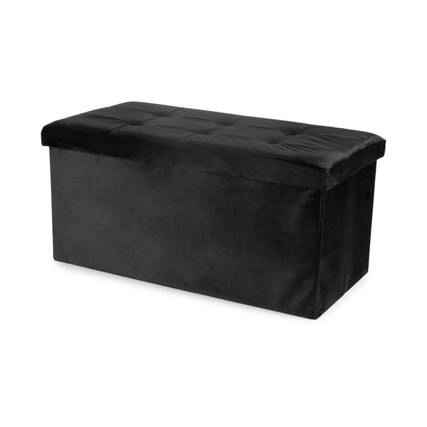 Sgabello in velluto nero - Compactor-image-1