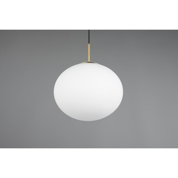 Lampadario in bianco-oro con paralume in vetro ø 30 cm Fomento - Trio-image-3