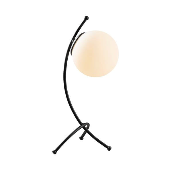Lampada da tavolo bianca e nera con paralume in vetro (altezza totale 43 cm) Yay – Opviq lights-image-3