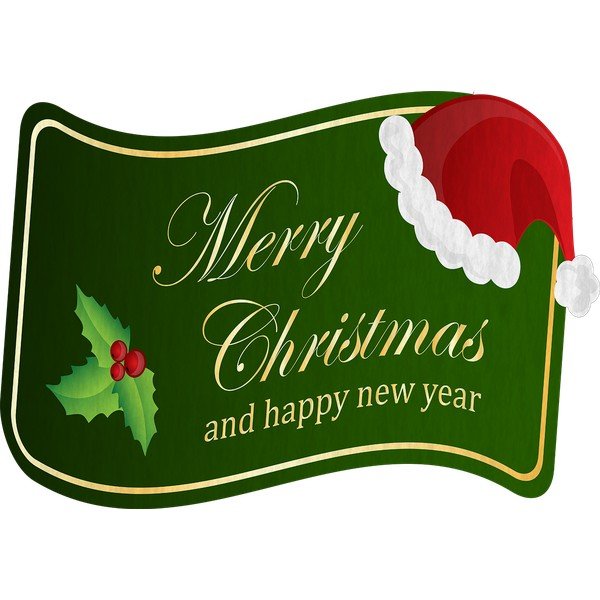 Zelený koberec Vitaus Merry Christmas And Happy New Year, 60 x 100 cm