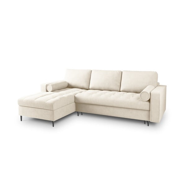 Divano letto beige chiaro Santo, angolo sinistro - Milo Casa-image-3