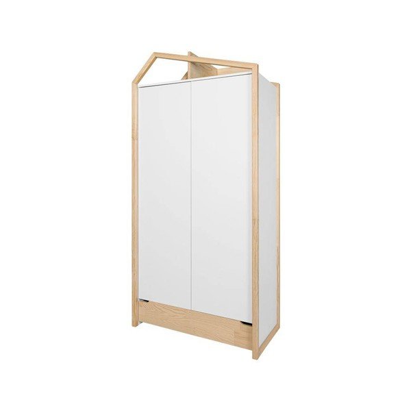 Armadio per bambini bianco in pino 100x210 cm Tatam - BELLAMY-image-2