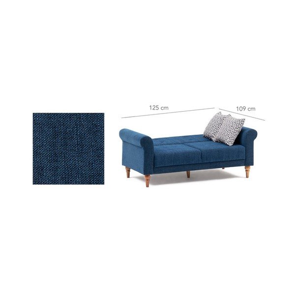 Divano letto blu scuro Madona - Balcab Home-image-2
