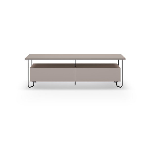 Tavolo TV grigio e beige 150x45 cm Dilly - Marckeric-image-2