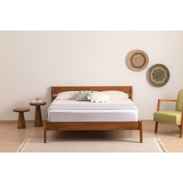 Letto singolo marrone scuro in legno di abete rosso con doghe 90x200 cm Venus - Kalune Design-image-2