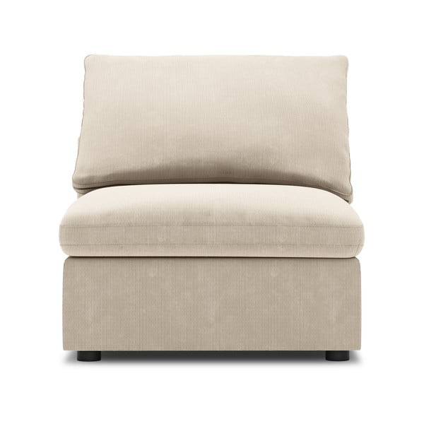 Parte centrale beige del divano componibile in velluto a coste Galaxy - Windsor & Co Sofas