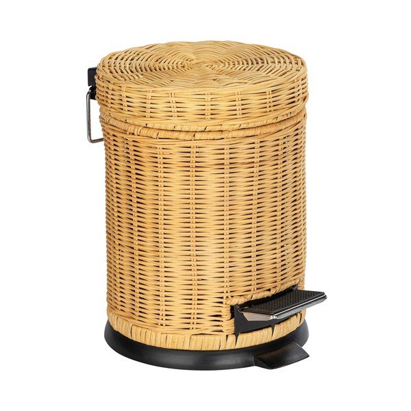 Cestino a pedale con superficie in vimini Manilla, 3 l Manila - Wenko-image-1