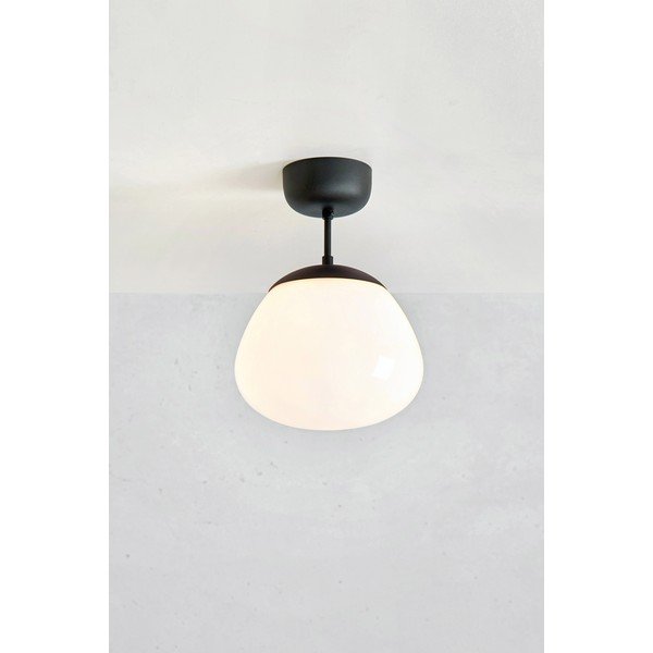 Lampada da soffitto bianca e nera con paralume in vetro ø 25 cm Rise - Markslöjd-image-1