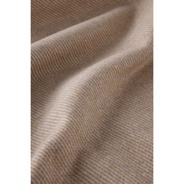 Plaid marrone chiaro con contenuto di cotone , 140 x 180 cm Jade - Euromant-image-3