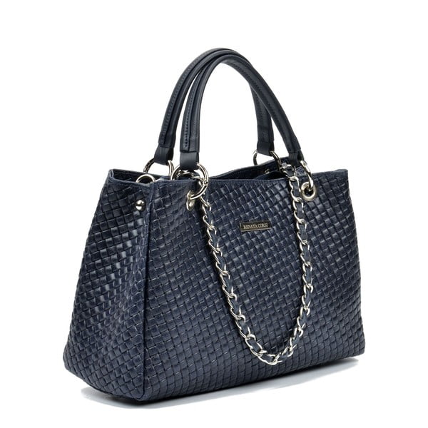 Tmavě modrá kožená kabelka Sofia Cardoni Matteo-image-1