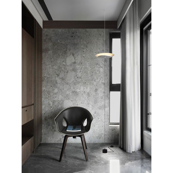 Lampada da terra LED bianco opaco in alluminio con intensità regolabile (altezza totale 370 cm) Olos – Nova Luce-image-1