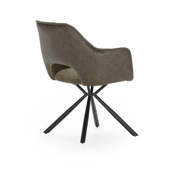 Set di sedie da pranzo verde in imbottito con braccioli 2 pz Mariel – Marckeric-image-3