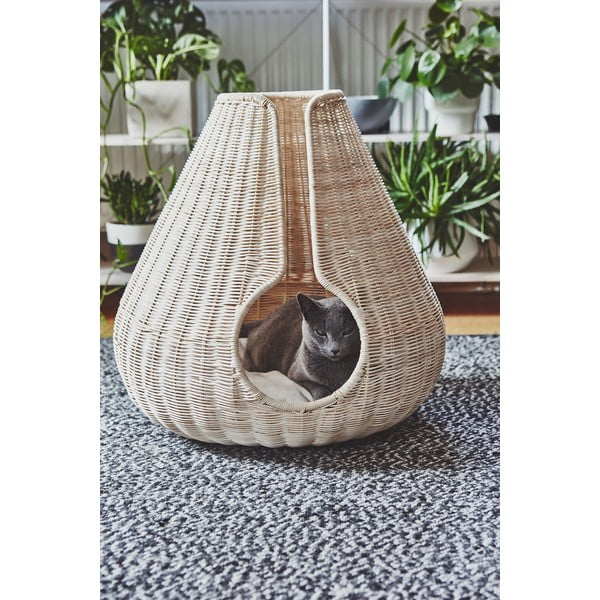 Letto per gatti in rattan colore naturale ø 56 cm Perla Natural - MiaCara-image-1
