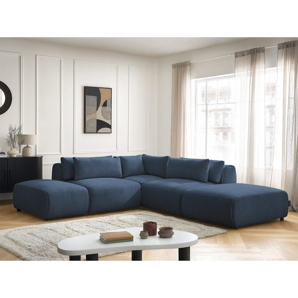 Divano angolare componibile blu reclinabile Jana – Bobochic Paris-image-4