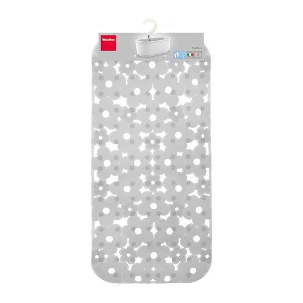 Tappeto da bagno antiscivolo trasparente, lunghezza 72 cm - Metaltex