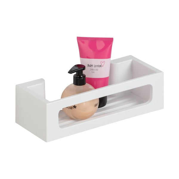 Mensola da bagno senza foratura bianco opaco in plastica con aggancio Turbo-loc Bralia – Wenko-image-3