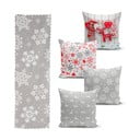 Set di 4 federe natalizie e runner da tavola Fiocchi di neve - Minimalist Cushion Covers