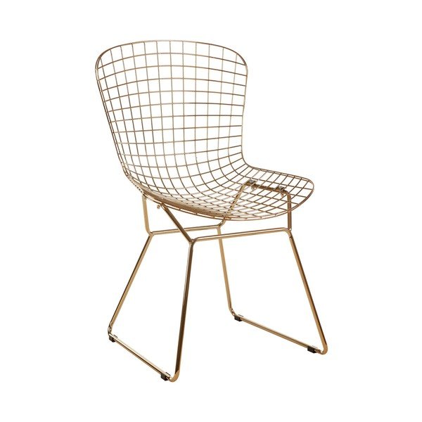 Sedia da pranzo dorata in metallo District – Premier Housewares