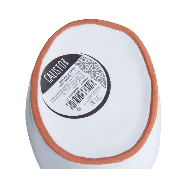 Brocca in terracotta smaltata bianca , 2,5 l - Premier Housewares-image-4