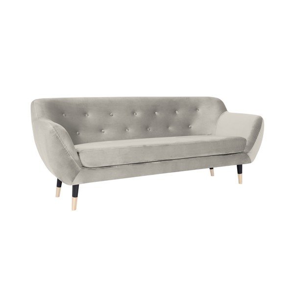 Divano crema con gambe nere Amelie, 188 cm - Mazzini Sofas-image-2