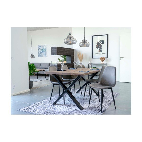 Tavolo da pranzo con piano in rovere massiccio Fumé, 140 x 95 cm Toulon - House Nordic-image-4