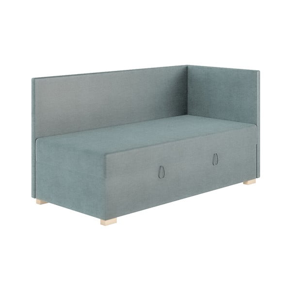 Letto da bambini con sponde blu con contenitore con materasso incluso 90x200 cm Flexi – Ghado-image-3