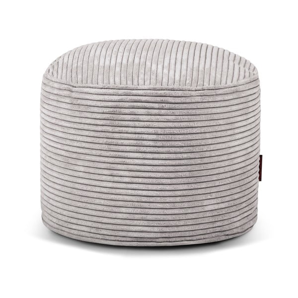 Puof a sacco grigio chiaro con rivestimento in velluto a coste Mini – SLOWDOWN