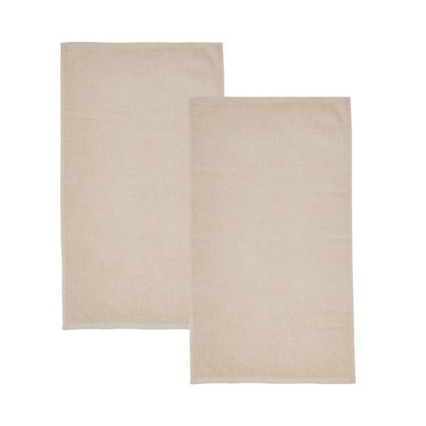 Set di asciugamani con asciugatura rapida e tipo terry beige in cotone 2 pz 90x140 cm Quick Dry – Catherine Lansfield