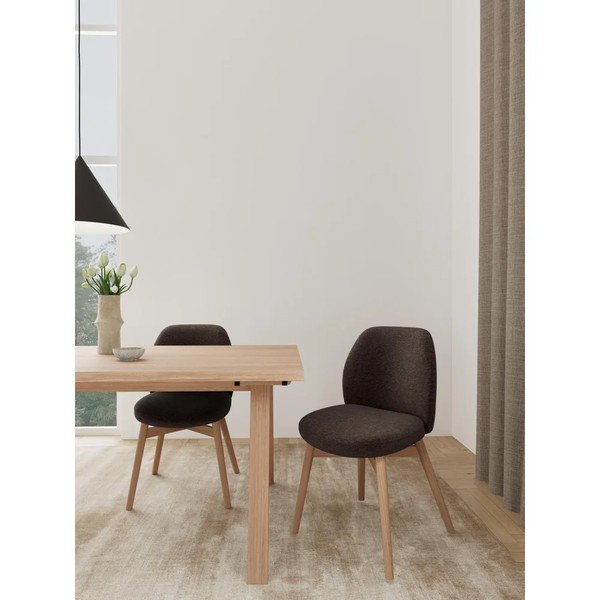Sedie da pranzo in set marroni imbottito 2 pz Joy – Actona-image-1