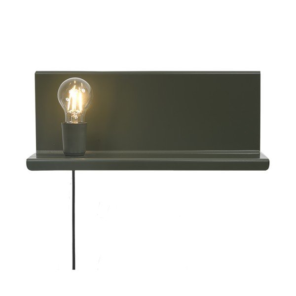 Lampada da parete verde con mensola Shelfie2 - Homemania Decor-image-2