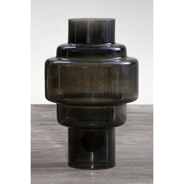 Vaso nero in vetro (altezza totale 30 cm) Cayden – Premier Housewares-image-4