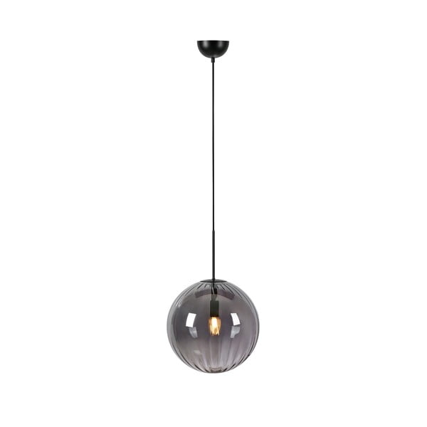 Lampadario nero con paralume in vetro ø 35 cm Fengari – Markslöjd