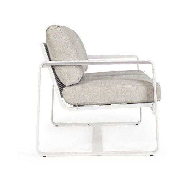 Divano da giardino bianco in alluminio Merrigan   – Bizzotto-image-4