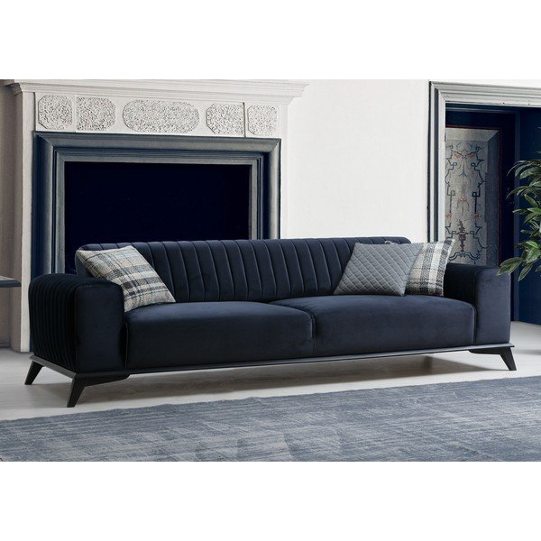 Divano blu scuro 220 cm Lisa - Balcab Home-image-4