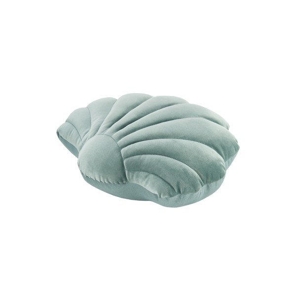 Federa decorativa in velluto verde , 27 x 32 cm Shell - Westwing Collection-image-2