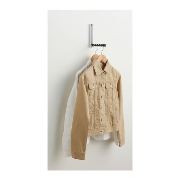 Gancio per porta in bianco e nero Mito - YAMAZAKI-image-4