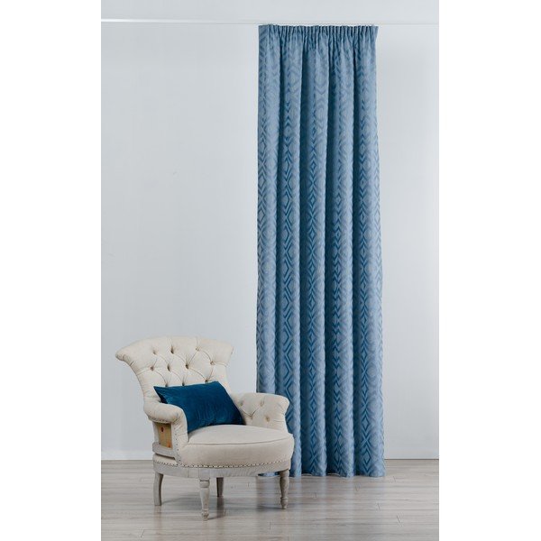 Tenda blu 140x245 cm Giuseppe - Mendola Fabrics-image-1