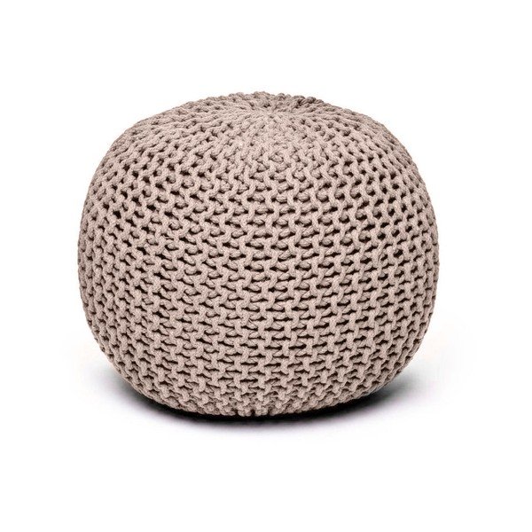 Poggiapiedi grigio con rivestimento in lavorato a maglia Jagger – Bonami Essentials