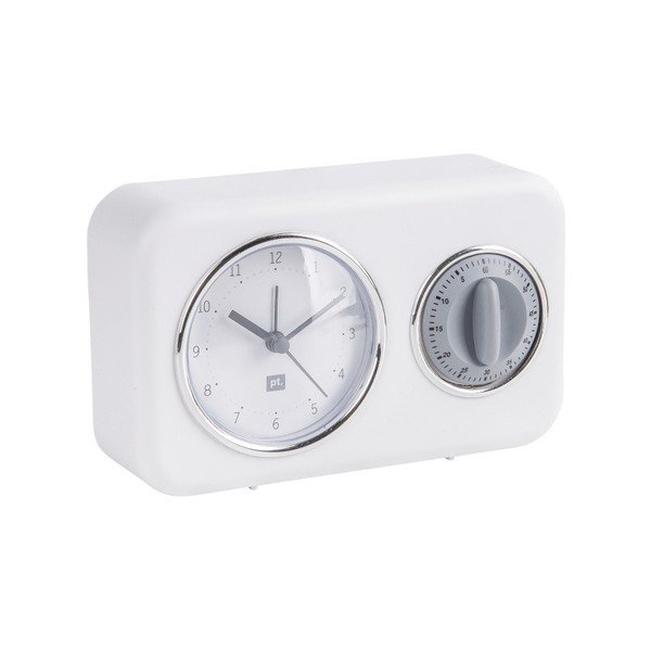Orologio da tavolo bianco con minuteria da cucina Nostalgia - PT LIVING