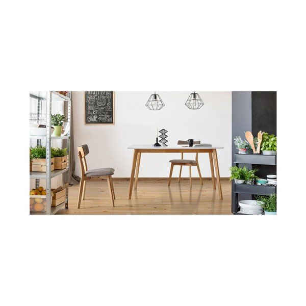 Set di 2 sedie da pranzo grigio chiaro Anais - sømcasa-image-4