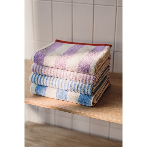 Asciugamano tipo terry marrone/color crema in cotone 50x80 cm Gobo – noo.ma-image-1