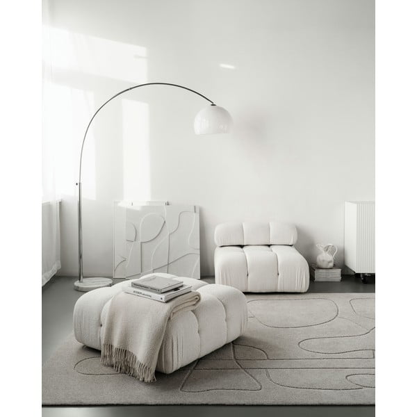 Tappeto in lana grigio chiaro 160x230 cm Morphic - Agnella-image-1