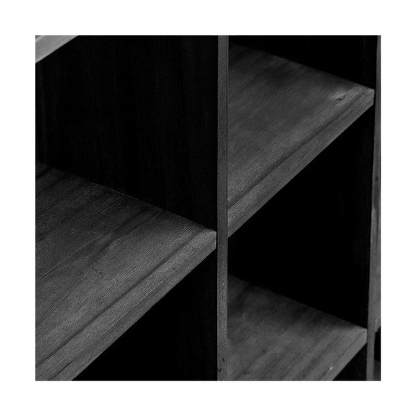 Mensola nera in pino massiccio con ripiani multipli 46 cm Moss – House Nordic-image-4