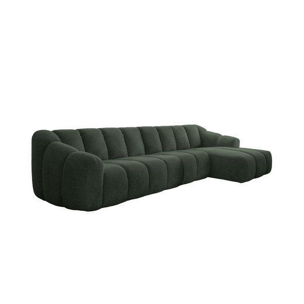 Divano angolare verde scuro (con penisola a destra/con chaise lounge) Shell – Miuform
