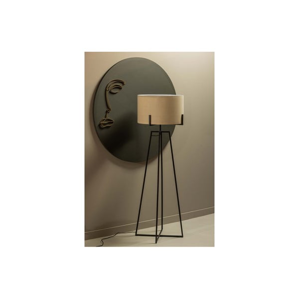 Lampada da terra beige con paralume in tessuto (altezza 160 cm) Holly - WOOOD-image-3