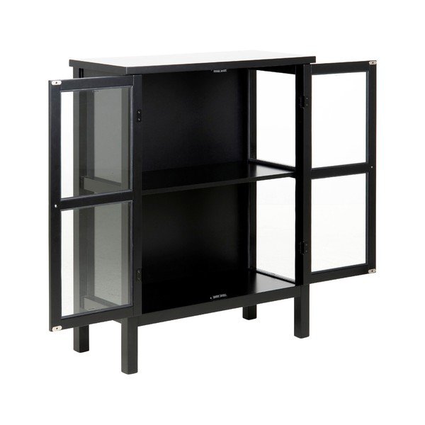 Vetrina nera a 2 ante , altezza 99,5 cm Eton - Actona-image-3