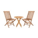 Set da pranzo da giardino in teak per 2 persone con sedia Toledo e tavolo Oviedo, ⌀ 70 cm - Bonami Essentials