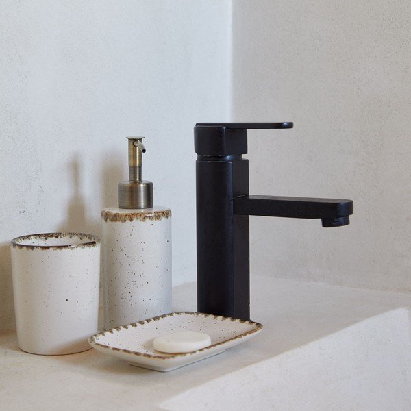 Dispenser per sapone color crema in gres Toscana Bath – Casafina-image-1